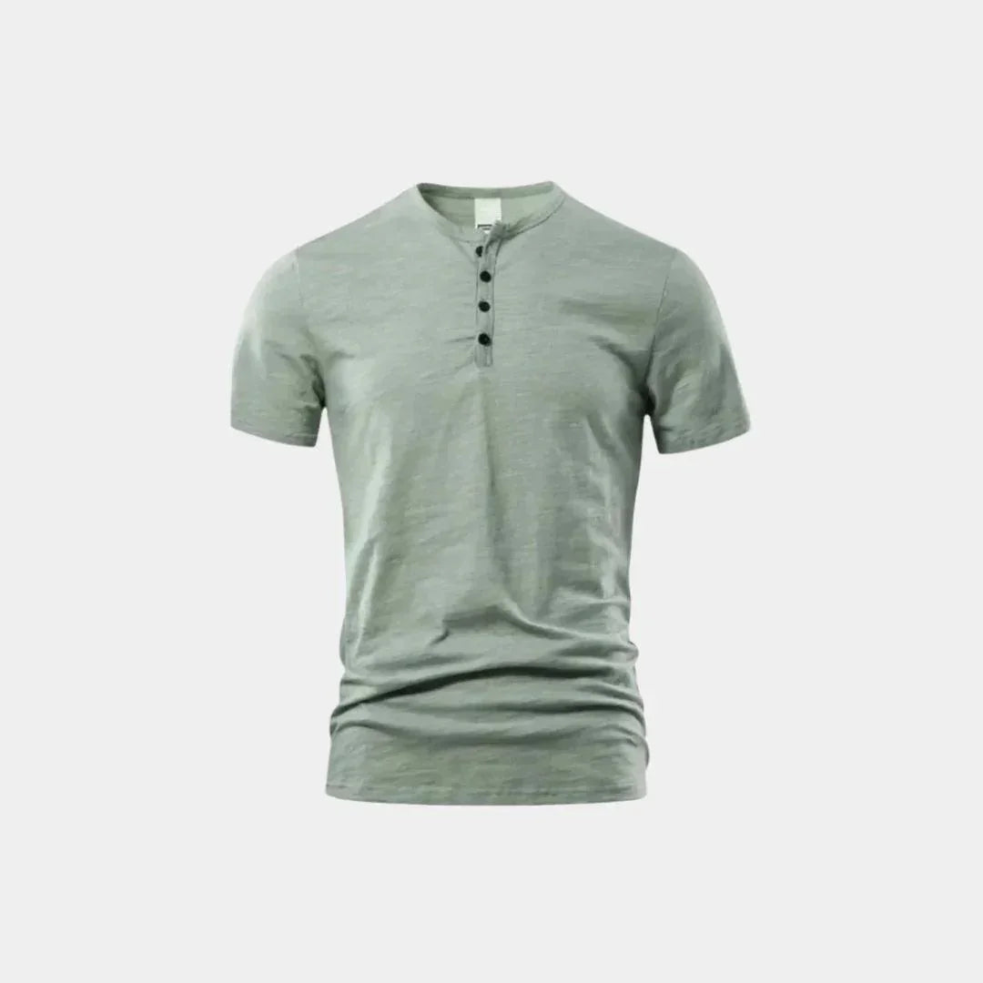 Essential Casual Henley Neck T-Shirt