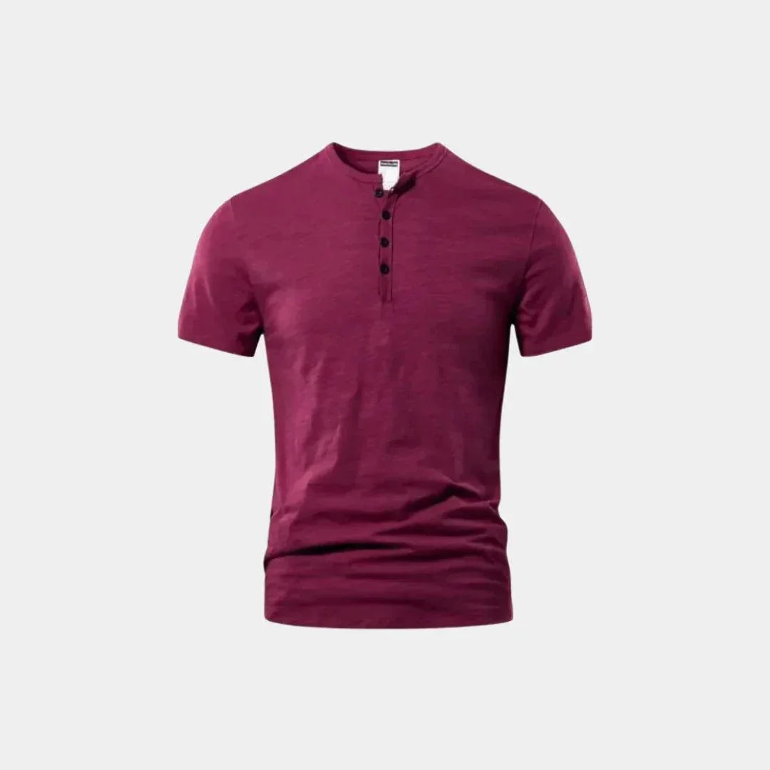 Essential Casual Henley Neck T-Shirt