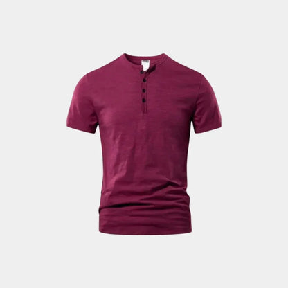Essential Casual Henley Neck T-Shirt