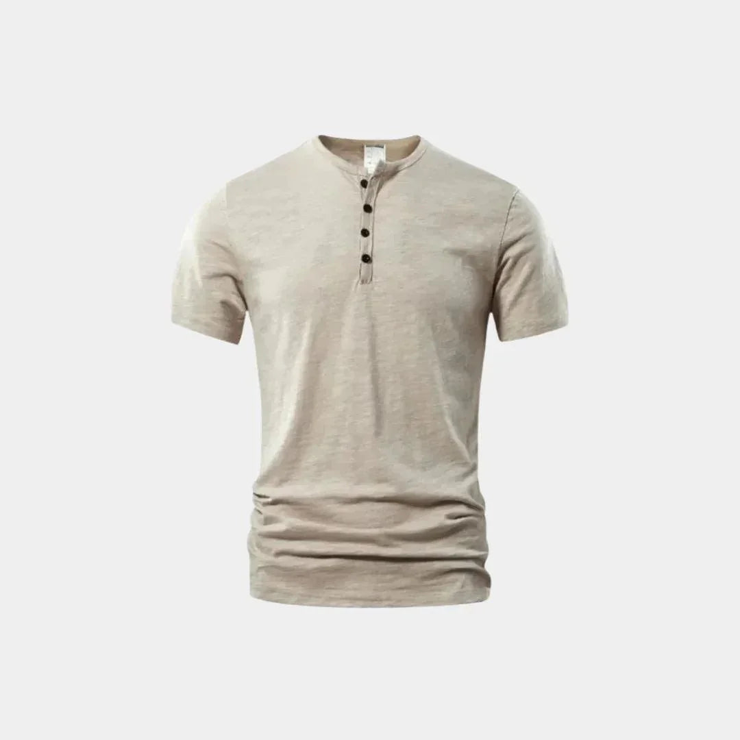 Essential Casual Henley Neck T-Shirt
